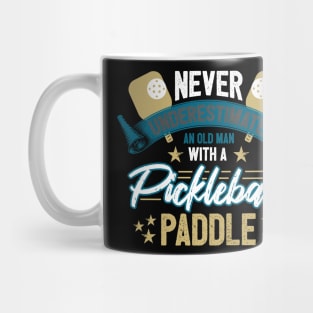 Funny Pickleball Player Gift Old man Mug